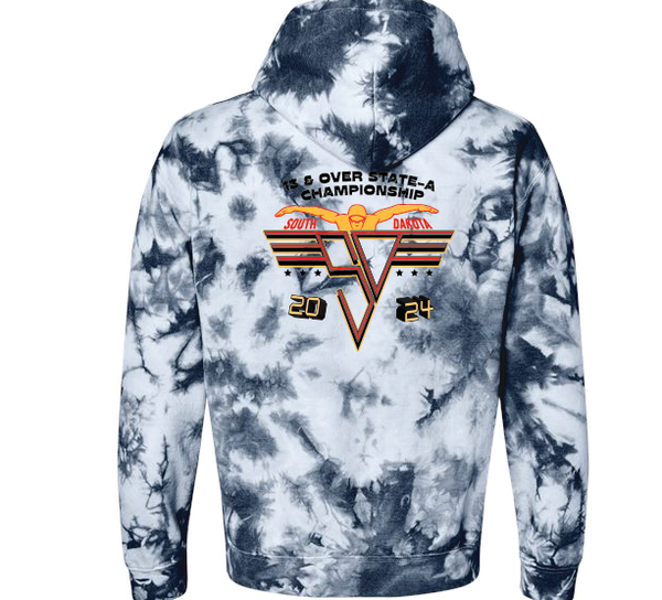 South Dakota 13+ Champs Tie-Dye Hoodie 2024