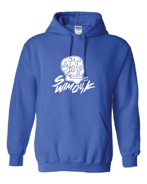 White Swim Quik Skull Hoodie