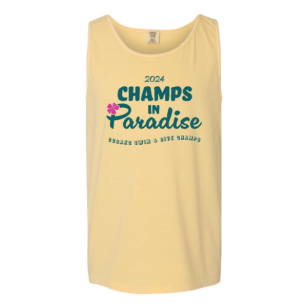 Champs in Paradise Comfort Colors Tank Top