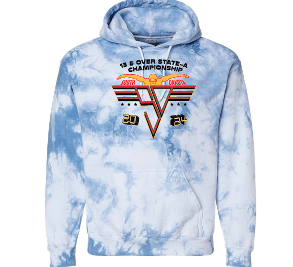 South Dakota 13+ Champs Tie-Dye Hoodie 2024