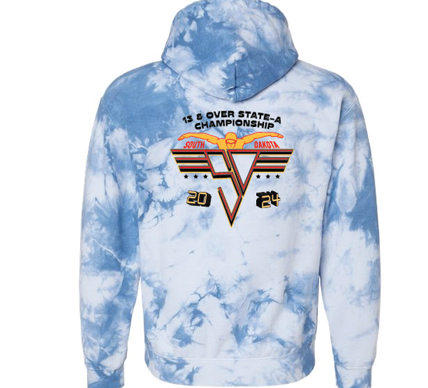 South Dakota 13+ Champs Tie-Dye Hoodie 2024