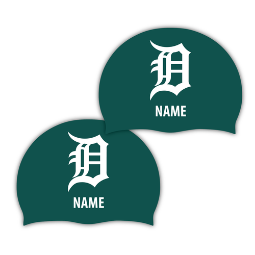 De Soto HS Set of 2 Personalized Silicone Swim Caps