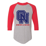 ON Swim & Dive Baseball Tee