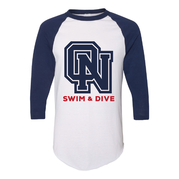 ON Swim & Dive Baseball Tee