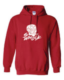 White Swim Quik Skull Hoodie