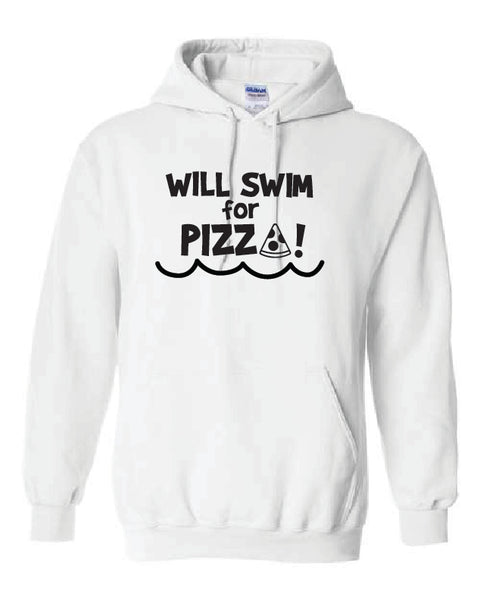 Will Swim for Pizza Hoodie