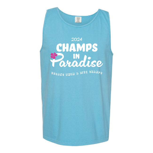 Champs in Paradise Comfort Colors Tank Top