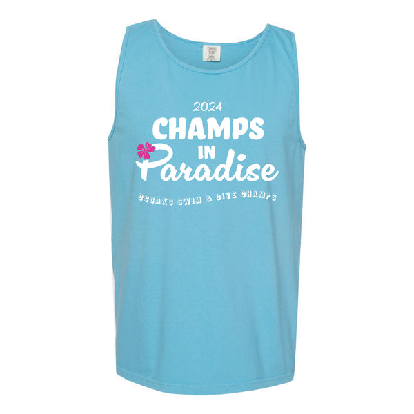 Champs in Paradise Comfort Colors Tank Top