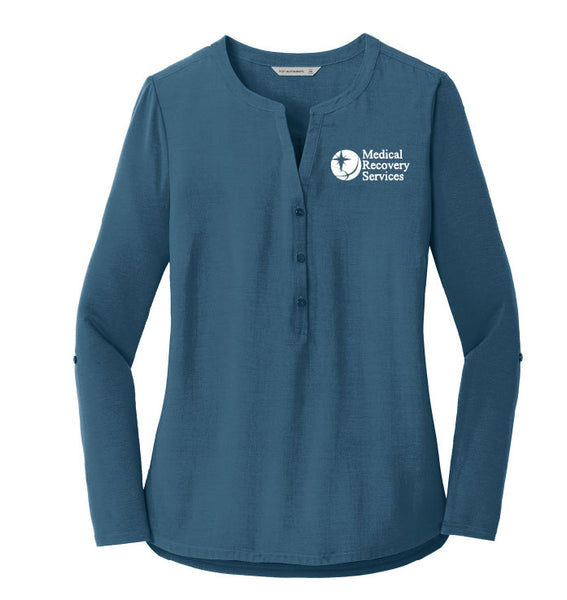 Medical Recovery Services Ladies Henley Tunic